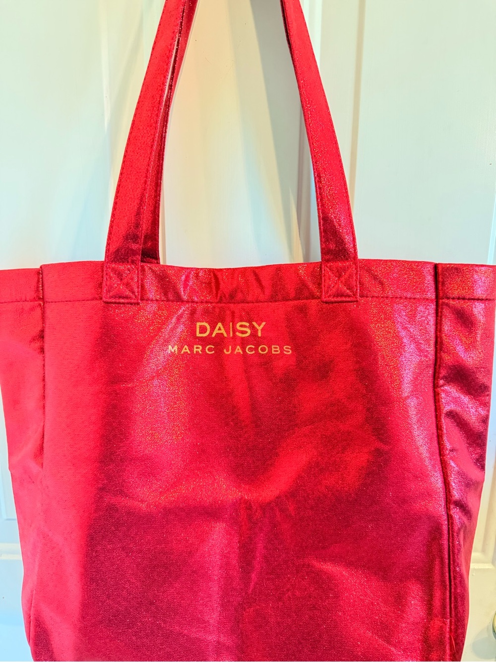 Marc Jacobs Daisy Metallic Red Tote